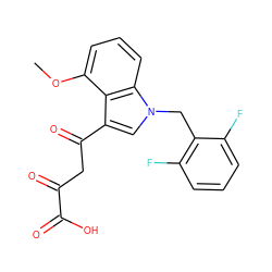 COc1cccc2c1c(C(=O)CC(=O)C(=O)O)cn2Cc1c(F)cccc1F ZINC000101660833