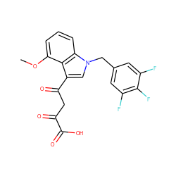 COc1cccc2c1c(C(=O)CC(=O)C(=O)O)cn2Cc1cc(F)c(F)c(F)c1 ZINC000101668117