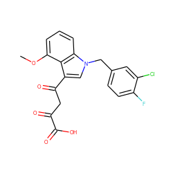 COc1cccc2c1c(C(=O)CC(=O)C(=O)O)cn2Cc1ccc(F)c(Cl)c1 ZINC000102134497