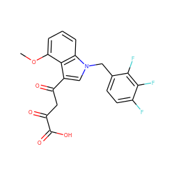 COc1cccc2c1c(C(=O)CC(=O)C(=O)O)cn2Cc1ccc(F)c(F)c1F ZINC000101702130