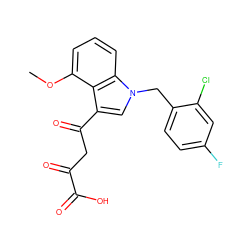 COc1cccc2c1c(C(=O)CC(=O)C(=O)O)cn2Cc1ccc(F)cc1Cl ZINC000102130330