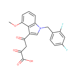 COc1cccc2c1c(C(=O)CC(=O)C(=O)O)cn2Cc1ccc(F)cc1F ZINC000101710770