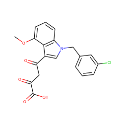 COc1cccc2c1c(C(=O)CC(=O)C(=O)O)cn2Cc1cccc(Cl)c1 ZINC000102130319