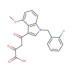 COc1cccc2c1c(C(=O)CC(=O)C(=O)O)cn2Cc1ccccc1Cl ZINC000102057439