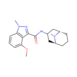 COc1cccc2c1c(C(=O)NC1C[C@@H]3CCC[C@@H](C1)N3C)nn2C ZINC000101316614