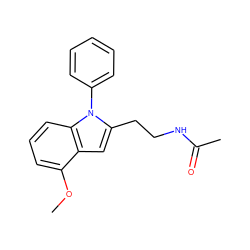 COc1cccc2c1cc(CCNC(C)=O)n2-c1ccccc1 ZINC000013781142