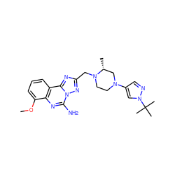 COc1cccc2c1nc(N)n1nc(CN3CCN(c4cnn(C(C)(C)C)c4)C[C@H]3C)nc21 ZINC000473248371