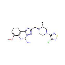 COc1cccc2c1nc(N)n1nc(CN3CCN(c4nsnc4Cl)C[C@H]3C)nc21 ZINC000473248015