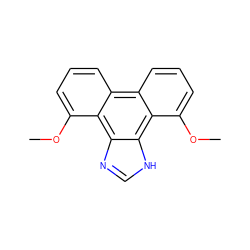 COc1cccc2c3cccc(OC)c3c3[nH]cnc3c12 ZINC000013219282