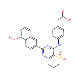 COc1cccc2cc(-c3nc4c(c(Nc5ccc(CC(=O)O)cc5)n3)S(=O)(=O)CCC4)ccc12 ZINC000103259197