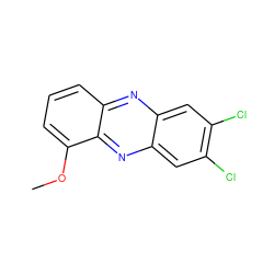 COc1cccc2nc3cc(Cl)c(Cl)cc3nc12 ZINC000072108541