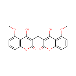 COc1cccc2oc(=O)c(Cc3c(O)c4c(OC)cccc4oc3=O)c(O)c12 ZINC000045285367