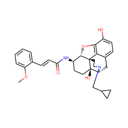 COc1ccccc1/C=C/C(=O)N[C@@H]1CC[C@@]2(O)[C@H]3Cc4ccc(O)c5c4[C@@]2(CCN3CC2CC2)[C@H]1O5 ZINC000040914975