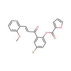 COc1ccccc1/C=C/C(=O)c1cc(Br)ccc1OC(=O)c1ccco1 ZINC000009065711