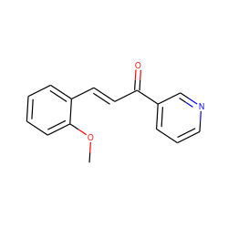 COc1ccccc1/C=C/C(=O)c1cccnc1 ZINC000005671171