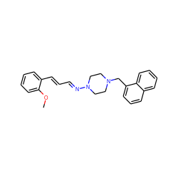 COc1ccccc1/C=C/C=N/N1CCN(Cc2cccc3ccccc23)CC1 ZINC000019772958