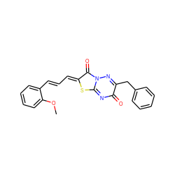 COc1ccccc1/C=C/C=c1\sc2nc(=O)c(Cc3ccccc3)nn2c1=O ZINC000001247651