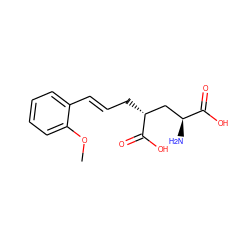 COc1ccccc1/C=C/C[C@H](C[C@H](N)C(=O)O)C(=O)O ZINC000013808413