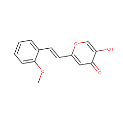 COc1ccccc1/C=C/c1cc(=O)c(O)co1 ZINC000215967990