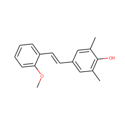 COc1ccccc1/C=C/c1cc(C)c(O)c(C)c1 ZINC000029551415