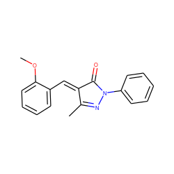 COc1ccccc1/C=C1/C(=O)N(c2ccccc2)N=C1C ZINC000000096732