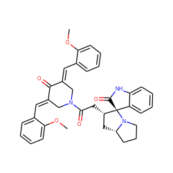 COc1ccccc1/C=C1\CN(C(=O)C[C@H]2C[C@H]3CCCN3[C@]23C(=O)Nc2ccccc23)C/C(=C\c2ccccc2OC)C1=O ZINC000095590747