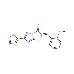 COc1ccccc1/C=c1\sc2nc(-c3ccco3)nn2c1=O ZINC000013150421