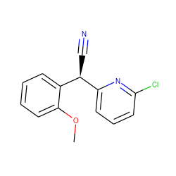 COc1ccccc1[C@@H](C#N)c1cccc(Cl)n1 ZINC000001403113