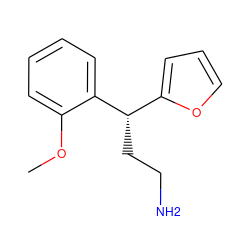 COc1ccccc1[C@@H](CCN)c1ccco1 ZINC000000141560