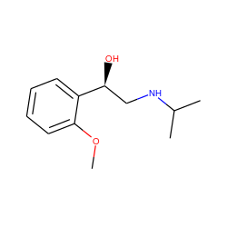 COc1ccccc1[C@@H](O)CNC(C)C ZINC000012359666