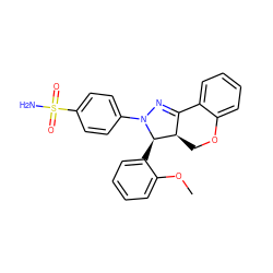 COc1ccccc1[C@@H]1[C@@H]2COc3ccccc3C2=NN1c1ccc(S(N)(=O)=O)cc1 ZINC000299865785