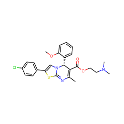 COc1ccccc1[C@@H]1C(C(=O)OCCN(C)C)=C(C)N=C2SC(c3ccc(Cl)cc3)=CN21 ZINC000029341449