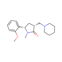 COc1ccccc1[C@@H]1C[C@H](CN2CCCCC2)C(=O)N1C ZINC000040951594