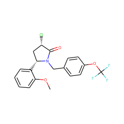 COc1ccccc1[C@@H]1C[C@H](Cl)C(=O)N1Cc1ccc(OC(F)(F)F)cc1 ZINC000167374400