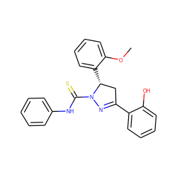 COc1ccccc1[C@@H]1CC(c2ccccc2O)=NN1C(=S)Nc1ccccc1 ZINC000029045520