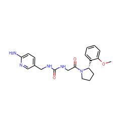 COc1ccccc1[C@@H]1CCCN1C(=O)CNC(=O)NCc1ccc(N)nc1 ZINC000117839912