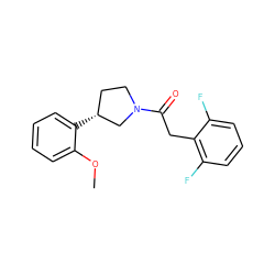 COc1ccccc1[C@@H]1CCN(C(=O)Cc2c(F)cccc2F)C1 ZINC000087318889