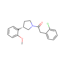 COc1ccccc1[C@@H]1CCN(C(=O)Cc2ccccc2Cl)C1 ZINC000153222493