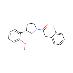 COc1ccccc1[C@@H]1CCN(C(=O)Cc2ccccc2F)C1 ZINC000153112941