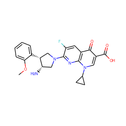 COc1ccccc1[C@@H]1CN(c2nc3c(cc2F)c(=O)c(C(=O)O)cn3C2CC2)C[C@@H]1N ZINC000027417672