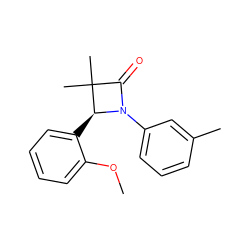 COc1ccccc1[C@@H]1N(c2cccc(C)c2)C(=O)C1(C)C ZINC000169320899