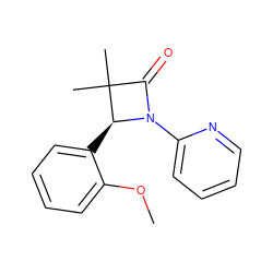 COc1ccccc1[C@@H]1N(c2ccccn2)C(=O)C1(C)C ZINC000169324283