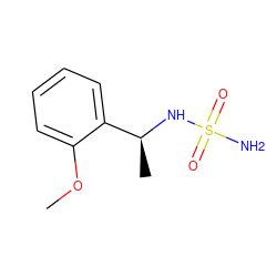 COc1ccccc1[C@H](C)NS(N)(=O)=O ZINC000129046066