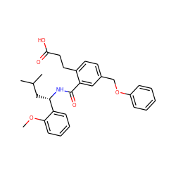COc1ccccc1[C@H](CC(C)C)NC(=O)c1cc(COc2ccccc2)ccc1CCC(=O)O ZINC000045374728