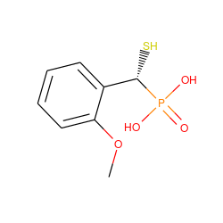 COc1ccccc1[C@H](S)P(=O)(O)O ZINC000053314722