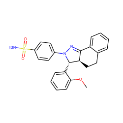COc1ccccc1[C@H]1[C@@H]2CCc3ccccc3C2=NN1c1ccc(S(N)(=O)=O)cc1 ZINC000299866823