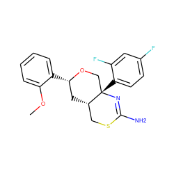 COc1ccccc1[C@H]1C[C@H]2CSC(N)=N[C@@]2(c2ccc(F)cc2F)CO1 ZINC000221091171