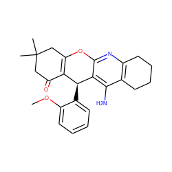 COc1ccccc1[C@H]1C2=C(CC(C)(C)CC2=O)Oc2nc3c(c(N)c21)CCCC3 ZINC000103214192