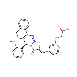 COc1ccccc1[C@H]1C2=C(N=c3s/c(=C\c4cccc(OCC(=O)O)c4)c(=O)n31)c1ccccc1CC2 ZINC000002121155