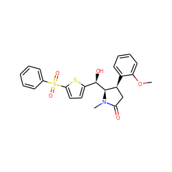 COc1ccccc1[C@H]1CC(=O)N(C)[C@H]1[C@H](O)c1ccc(S(=O)(=O)c2ccccc2)s1 ZINC000036176592